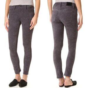 Joe’s Jeans Suede Pants Flawless Icon Skinny Ankle Stretch Grey Size 25